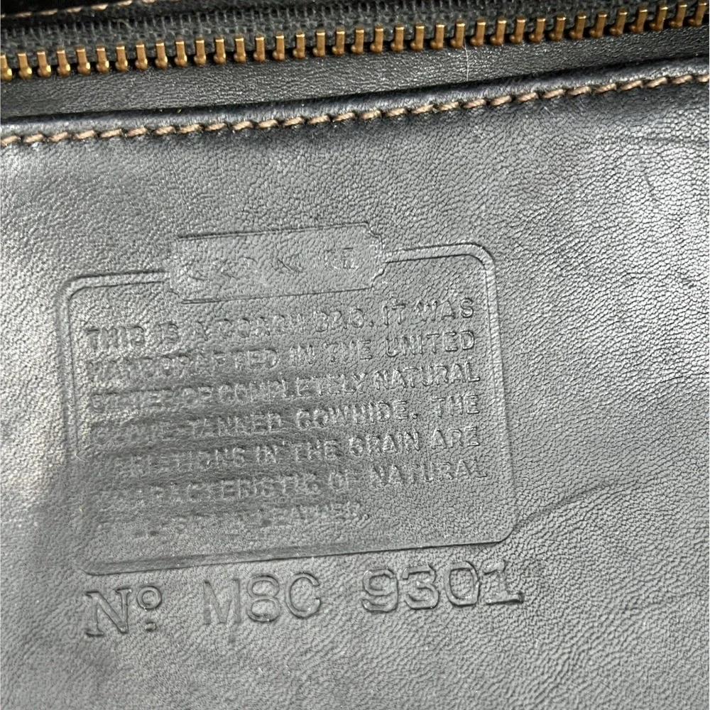 Vintage Coach 9301 Bleeker Small Basket Black Leather Satchel Bag 1998‎ Y2K